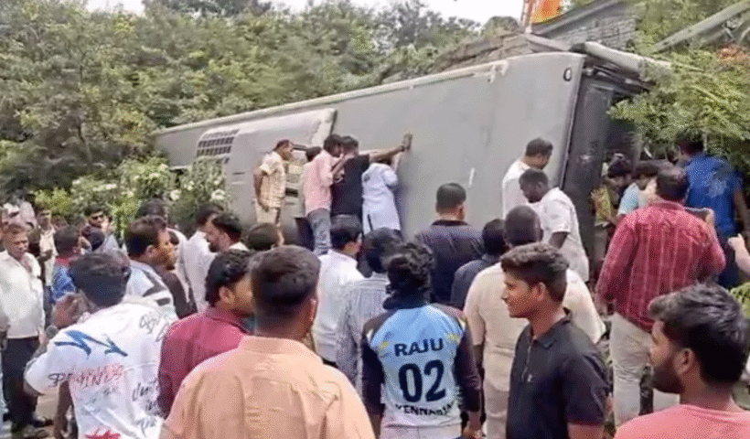 pedda amberpet bus accident