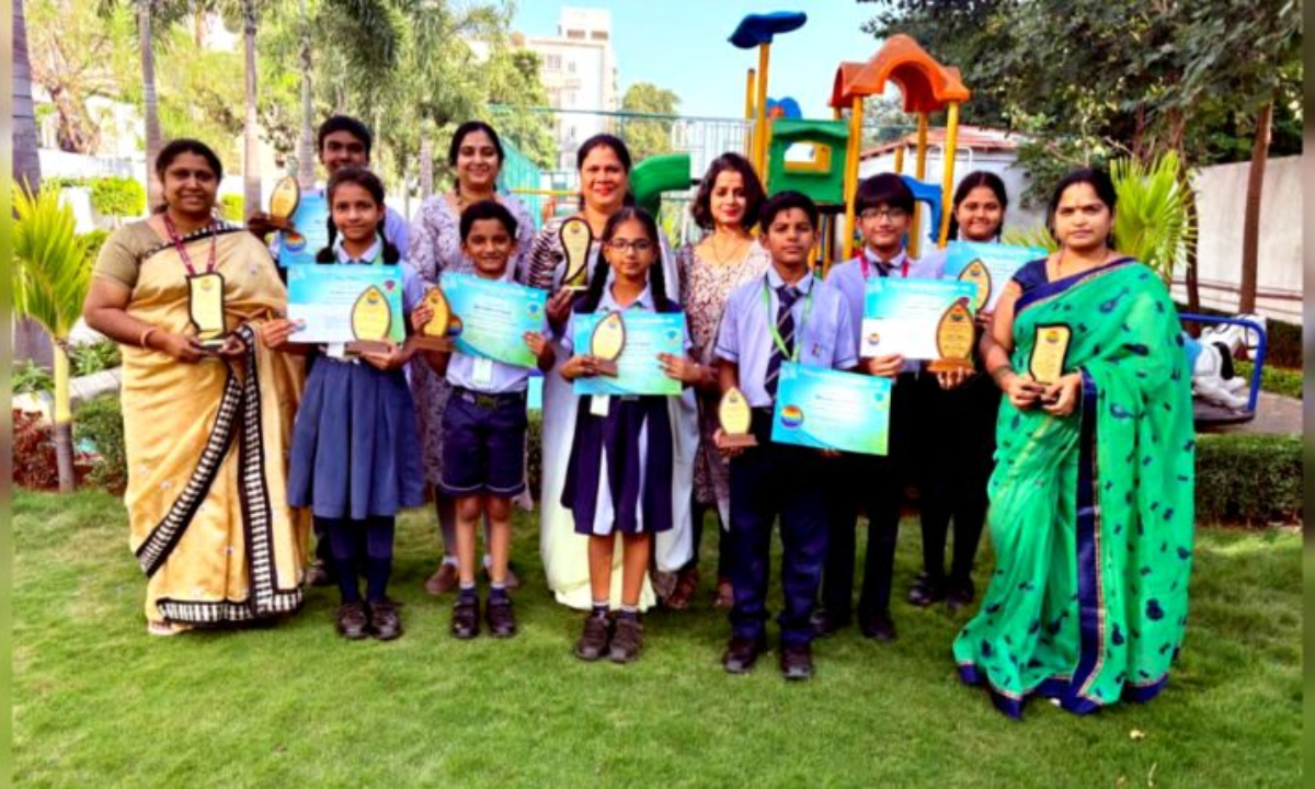 deccan spring global school students win state level drawing competition