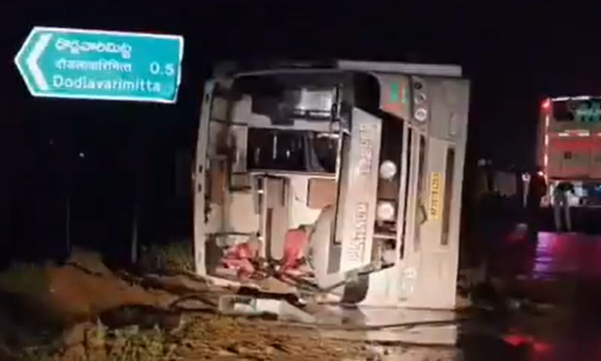 another bus accident in chittor dist in ap